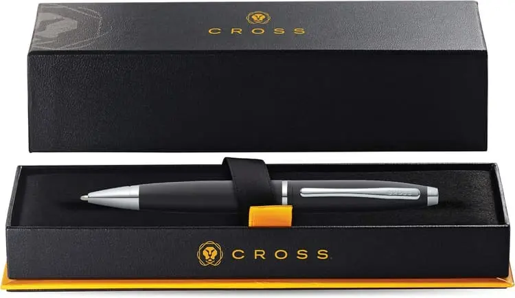 Cross Calais(TM) Matte Black with Polished Chrome Appointments Ballpoint Pen (3).webp