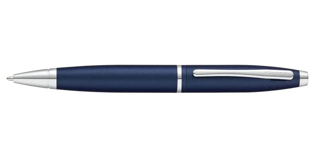 Cross Calais(TM) Matte Metallic Blue with Polished Chrome Appointments Ballpoint Pen.webp