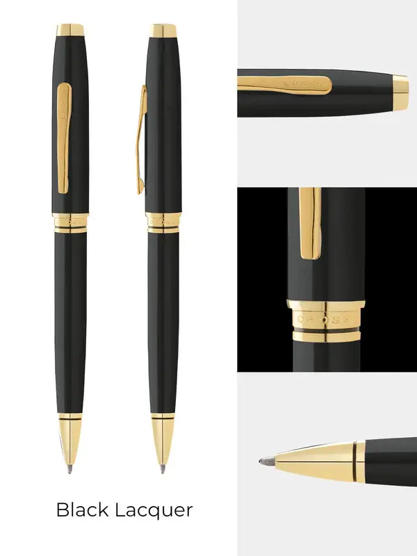 Coventry Classic Black Lacquer with Gold Tone Appointments Ballpoint Pen (1).webp
