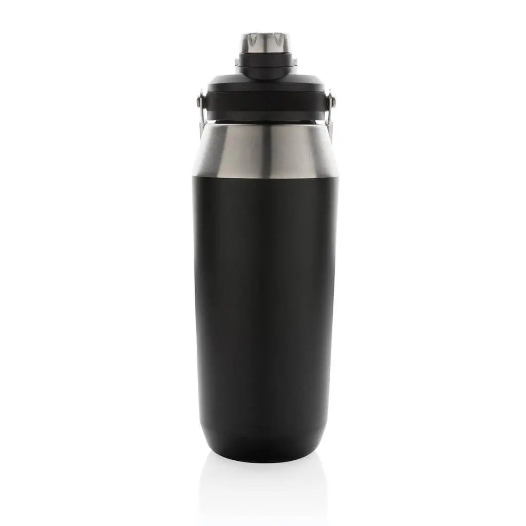 USLAR - Hans Larsen Vacuum Bottle with Solid Handle and Dual Lid - 1L - Black (1).webp