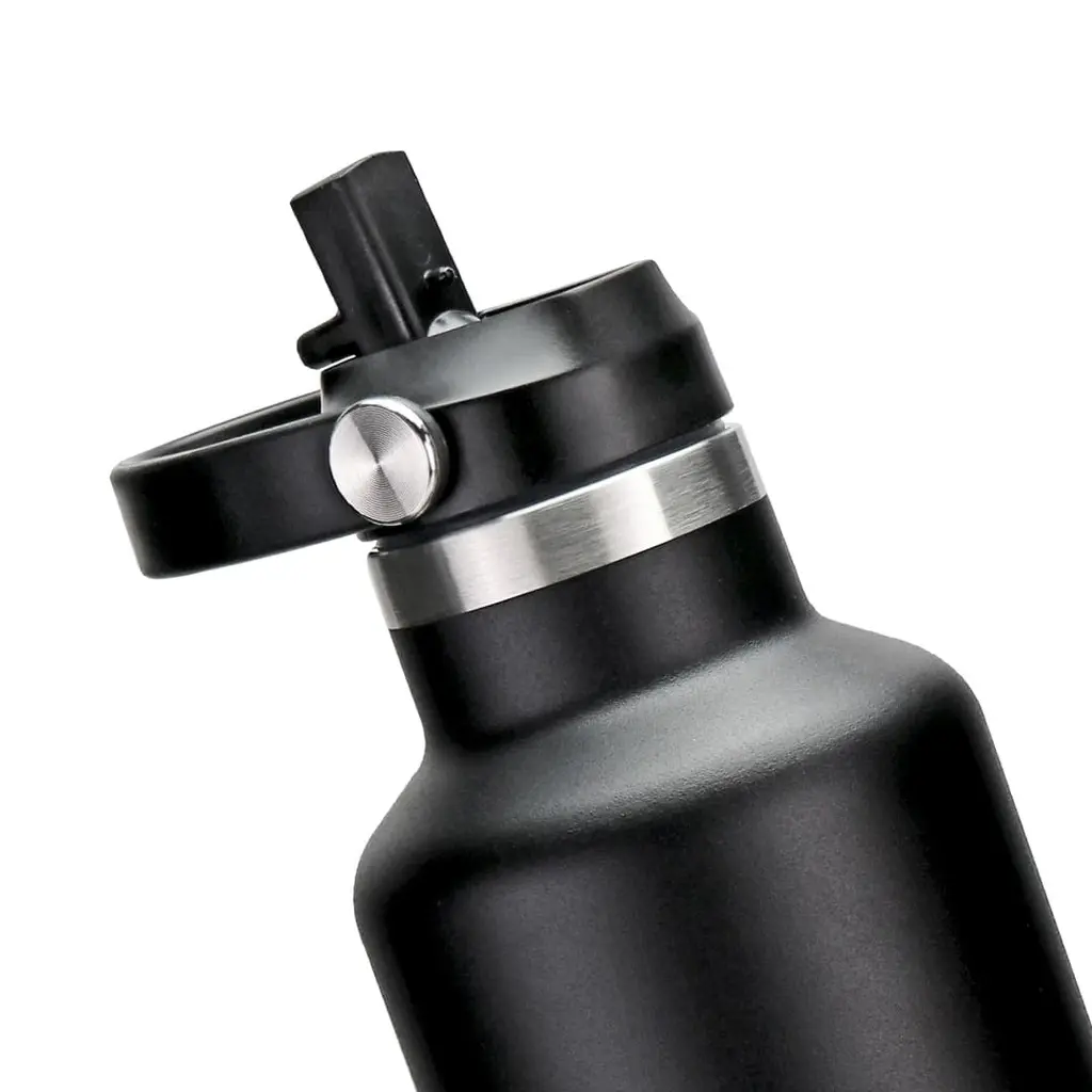 CERVO - Hans Larsen Vacuum Stainless Steel Bottle with Sports Lid - 1L - Black.webp