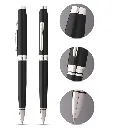 Coventry Black Lacquer with Polished Chrome Appointments Ballpoint Pen (Blue Ink)  (2).webp
