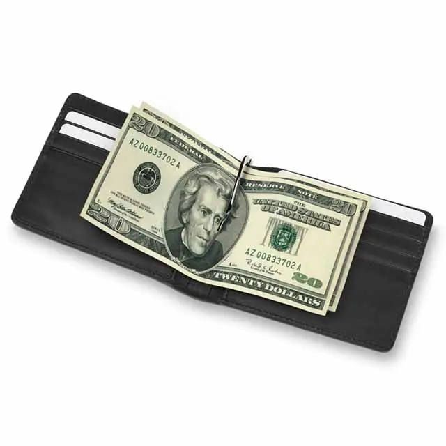 Moleskine Classic Genuine Leather Clip Wallet - Black (2).webp