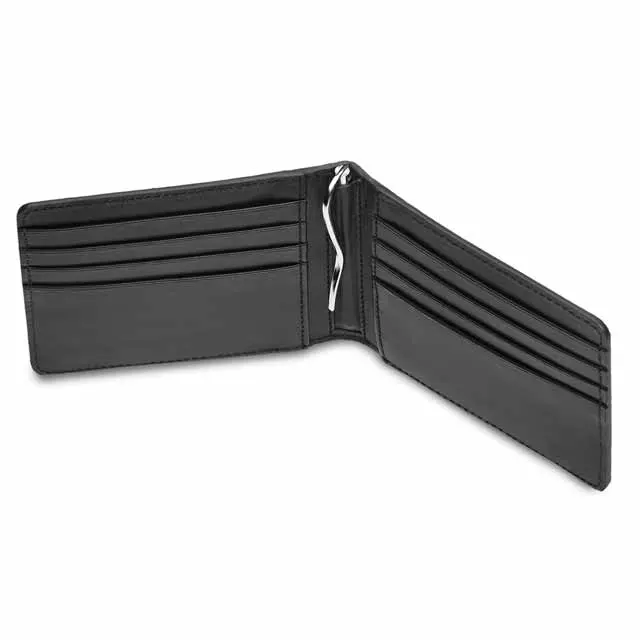 Moleskine Classic Genuine Leather Clip Wallet - Black (1).webp