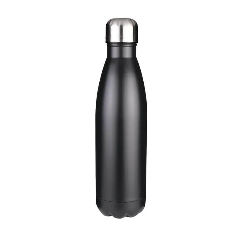 Double Wall Stainless Steel 500ml Water Bottle - Black